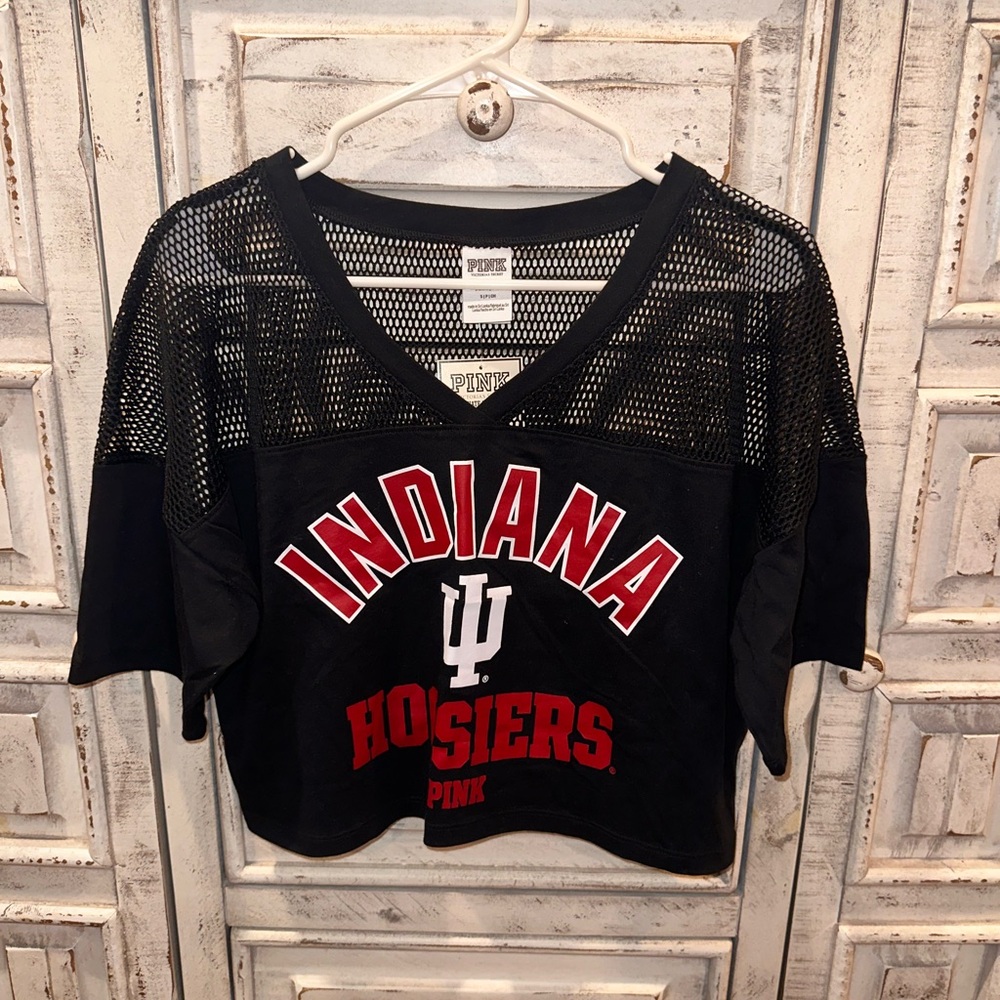 PINK Indiana university crop top